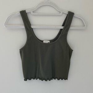 Green Cropped Tank